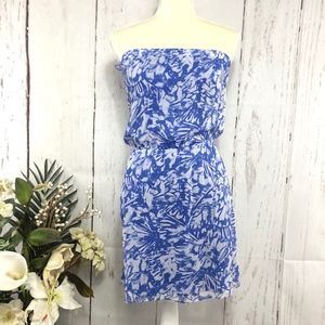XPRESS STRAPLESS CHIFFON MINI DRESS XS